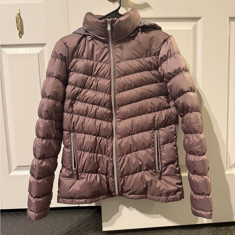 Kenneth Cole Quilted Puffer Jacket in Mauve
